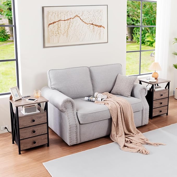 AMHANCIBLE LED Night Stand, Nightstand - Image 8