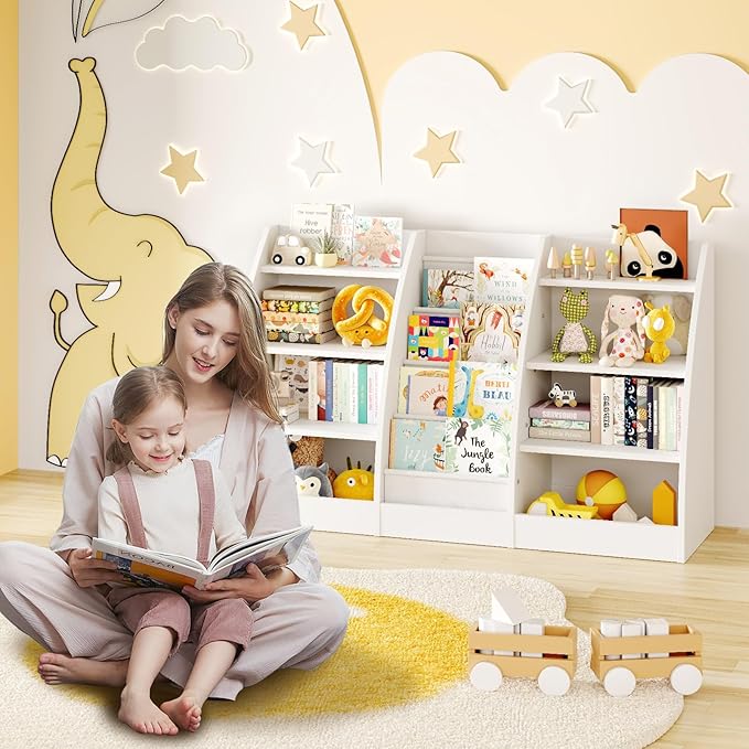 4 Tier Kids Bookshelf, 4 Layer Sling Kids Book Shelf - Image 2
