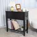 Narrow End Table, Slim Bed Side Table by LUSUOWLZ