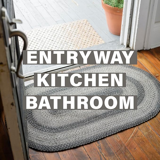 Flint Hill Grey Jute Braided Rope Rug, 2x6' Rectangle - Image 7