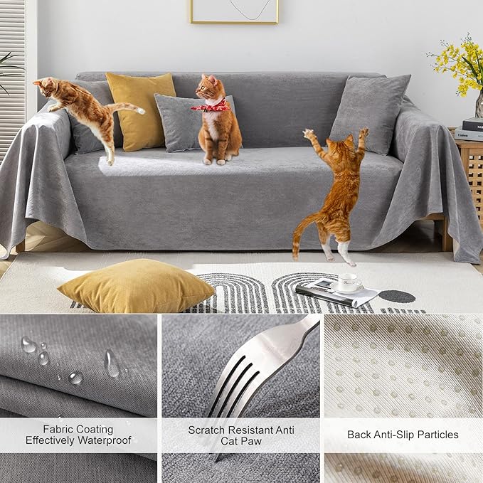 STACYPIK Waterproof Gray Couch Cover - Image 5