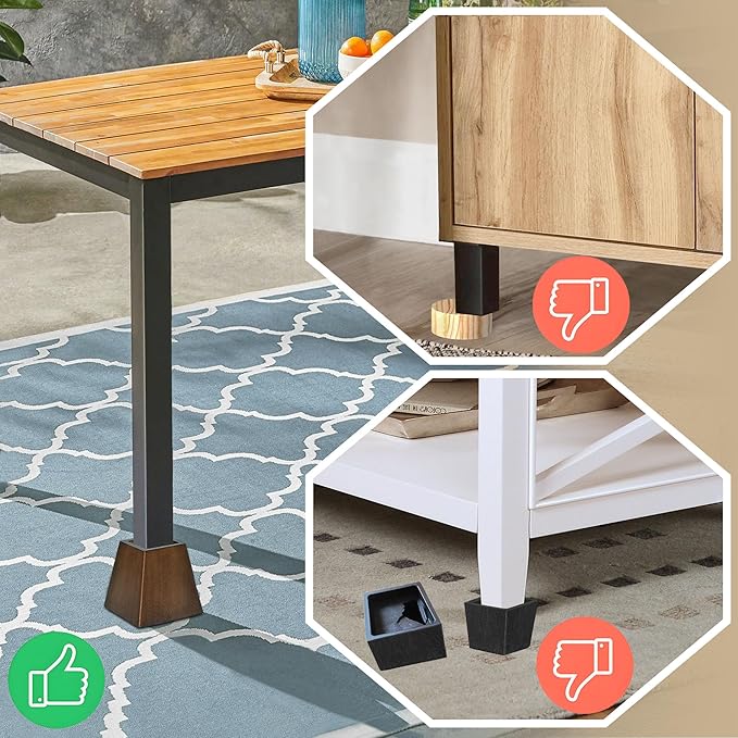 Sopicoz Wooden Furniture Risers Tapered Bed Risers - Image 9