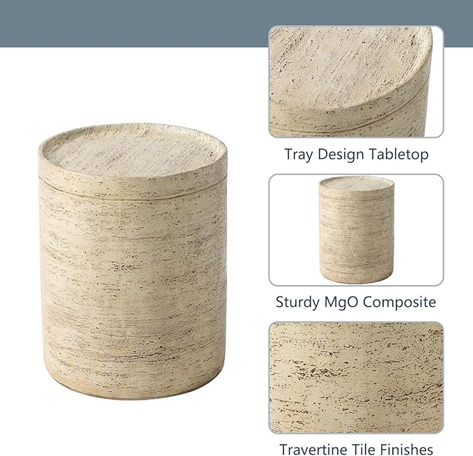 COSIEST 2 Pieces Outdoor Side Table, Lightweight Accent Table - Image 5