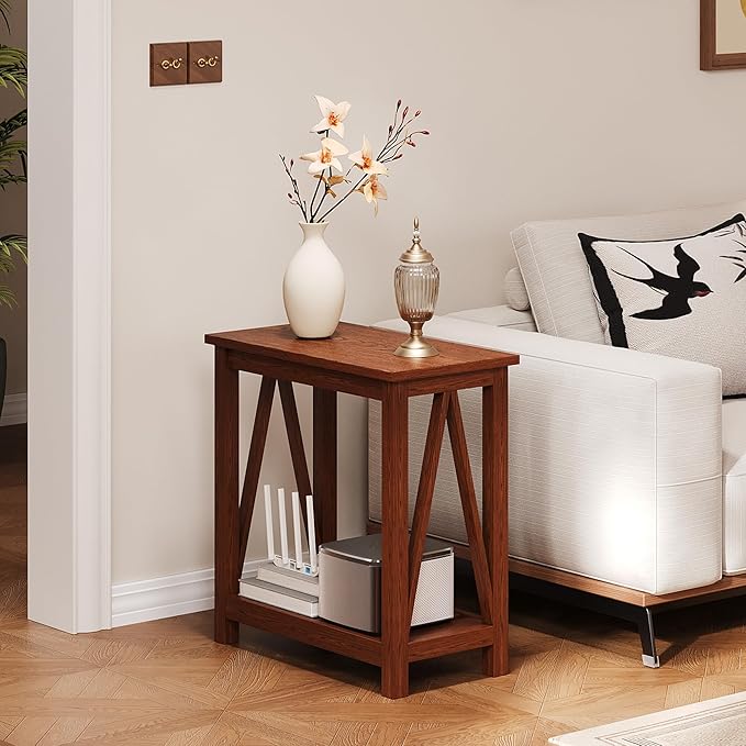 ChooChoo Farmhouse End Table, Narrow Side Table, Slim End Table - Image 7