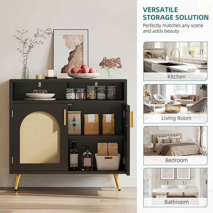 DWVO Buffet Sideboard Cabinet, Accent Storage Cabinet - Image 5