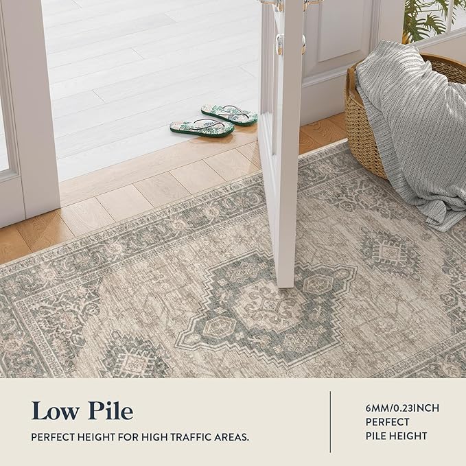 Lahome Oriental Kitchen Rugs Non Slip, 2x3 Small Rugs - Image 6