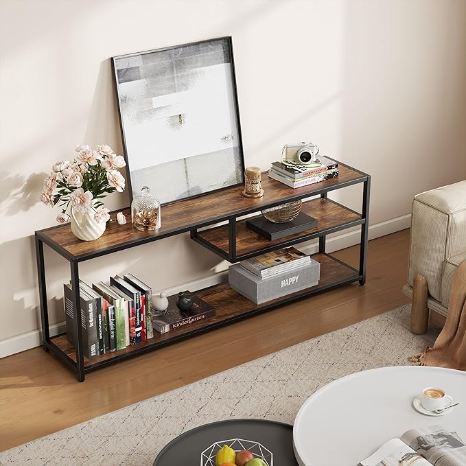 TECHMILLY Modern TV Stand for 55" TV, TV Table - Image 8