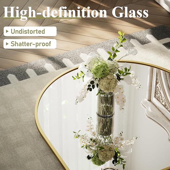 HARRITPURE 36"x48" Arched Bathroom Mirror - Image 3