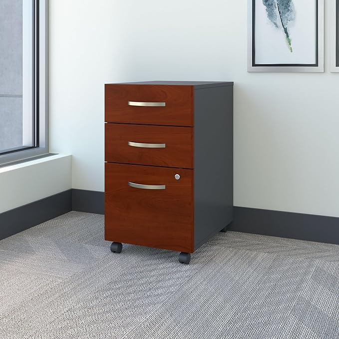 Bush Business Furniture Components 21" D Vertical 3-Drawer Mobile File Cabinet - Image 2
