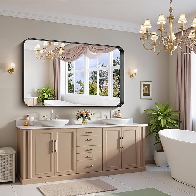 FORBATH 60x36 Inch Large Bathroom Mirror - Image 3