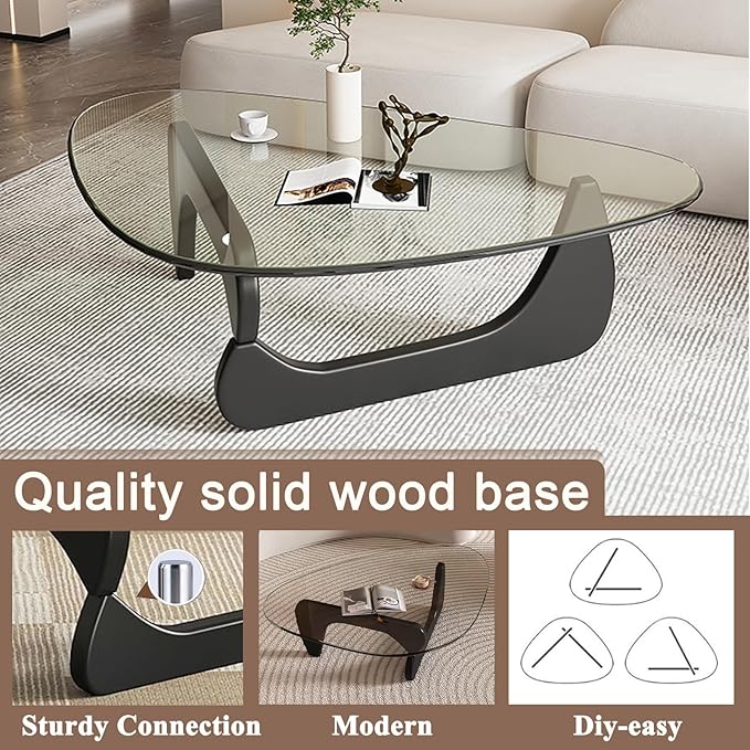 Mid Century Modern Glass Coffee Table - Image 5