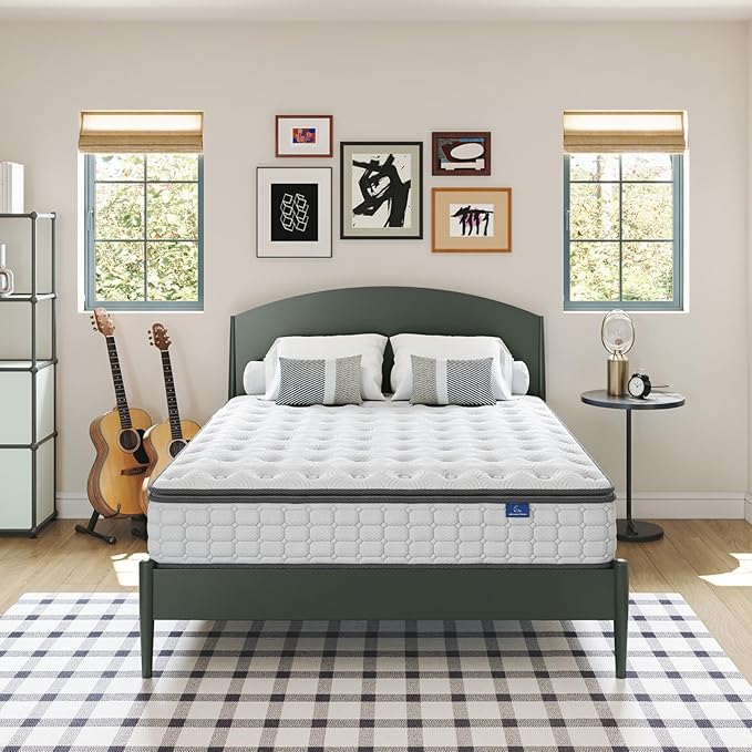 Vesgantti Twin Mattress, 12 Inch Hybrid Twin Size Mattress in a Box, Single Bed - Image 9