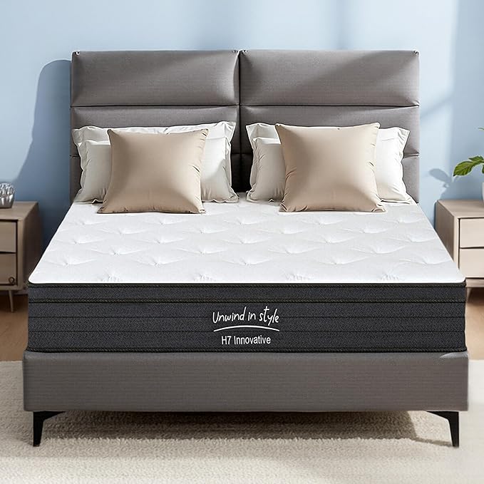 Full Size Mattress, 12 Inch 5-Zone Pocket Spring Hybrid Mattress - Image 6