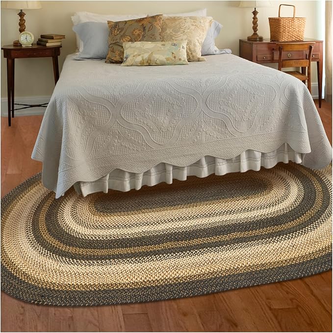 Homespice Kilimanjaro Premium Jute Braided Area Rug, Reversible, Natural Jute by Homespice