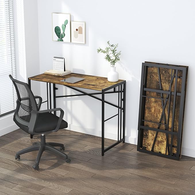 35 inch Small Folding Computer Desk, Writing Gaming Computer Desk - Image 7