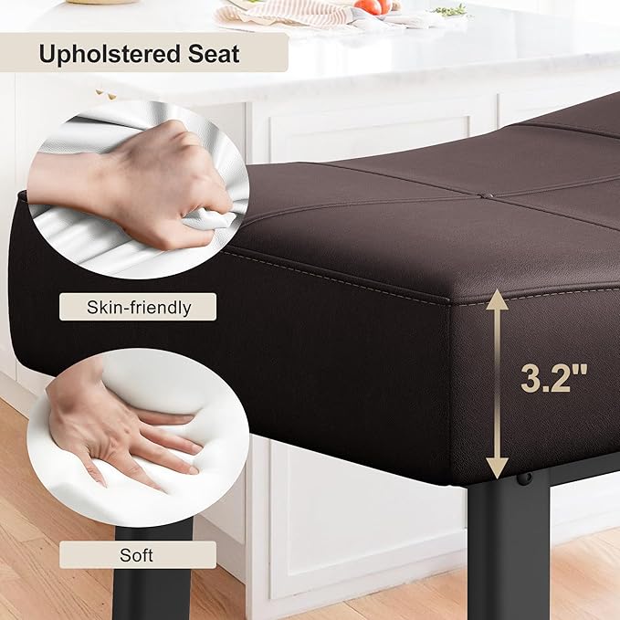 GarveeHome Counter Height Bar Stools Set of 4, 24 Inch Barstools - Image 4