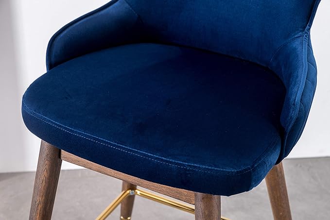 Roundhill Furniture Leland Fabric Upholstered Counter Height Wingback Stools - Image 9