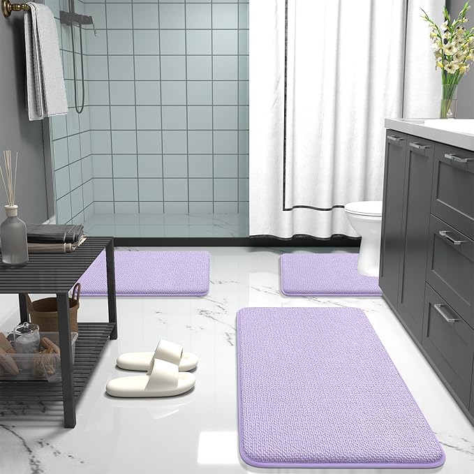 OLANLY Thick Memory Foam Bath Mat Rug 30x20, Extra Soft Absorbent Bathroom Rug - Image 7