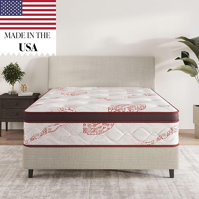 Ottomanson Full 13" Luxury I Eurotop Mattress, Medium-Firm Memory Foam Comfort by Ottomanson