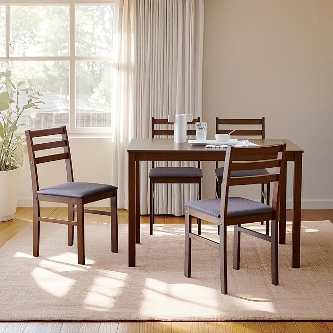 Livinia Seattle Modern Farmhouse Kitchen Dining Room Chair Set of 4, Solid Wood - Image 2