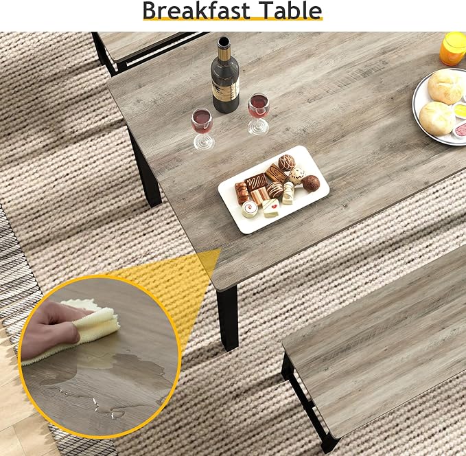 Rovibek Dining Room Table Chairs Set - Image 4