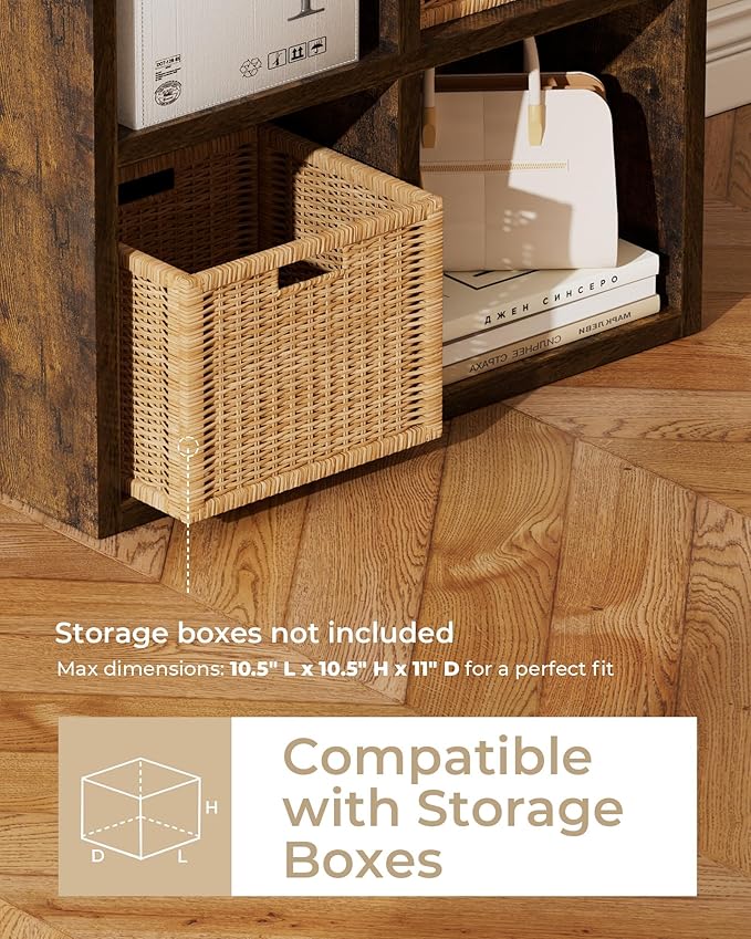 GTPLAYER 4-Cube Storage Organizer, Fits 11" Bins, Vertical or Horizontal Use - Image 3
