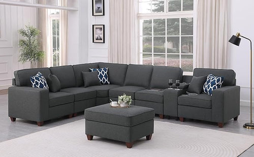 127" Modular Sectional Sofa by Unknown
