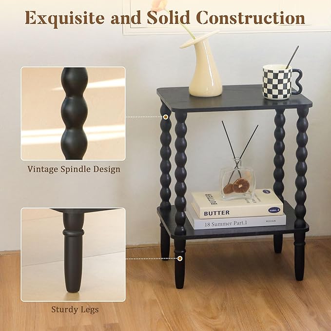 Black Side Table, Small End Table - Image 4