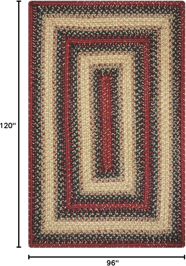 Homespice Highland Multi Color Jute Braided Area Rugs, 8x10' Rectangle - Image 2
