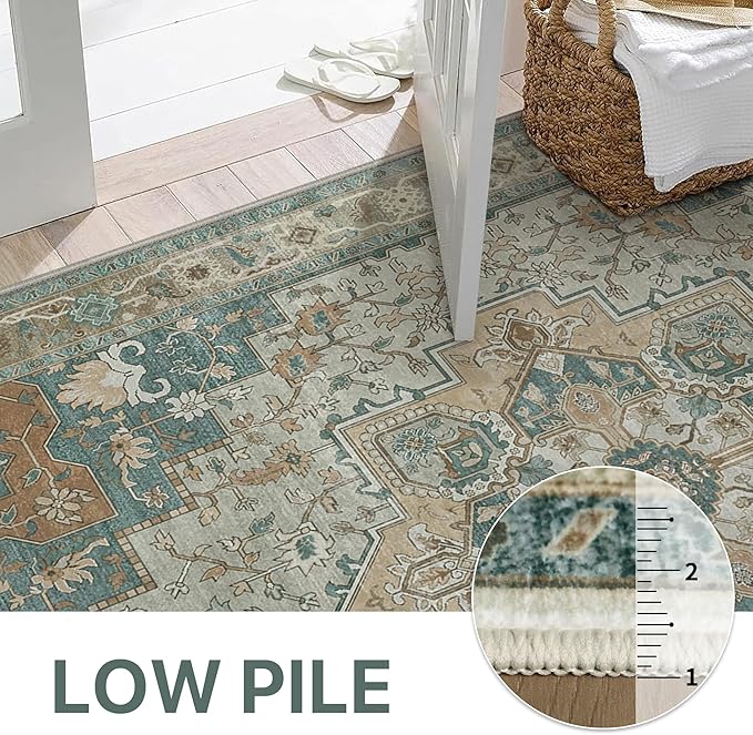 GENIMO 2x5 Runner Rugs for Hallway, Machine Washable Non Slip Vintage Rugs - Image 4