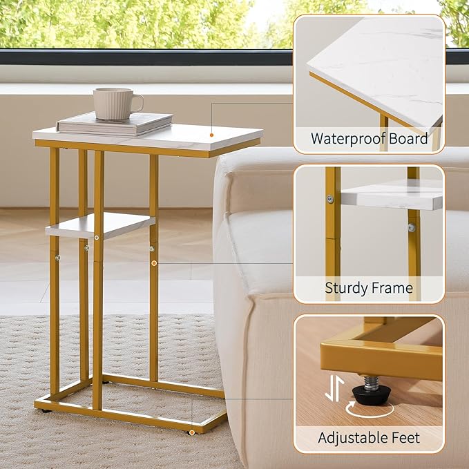 Yoobure C Shaped End Table Set of 2, Side Table - Image 8