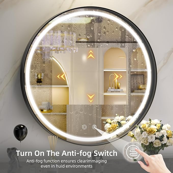 Hasipu 24 Round LED Mirror for Bathroom - Image 5