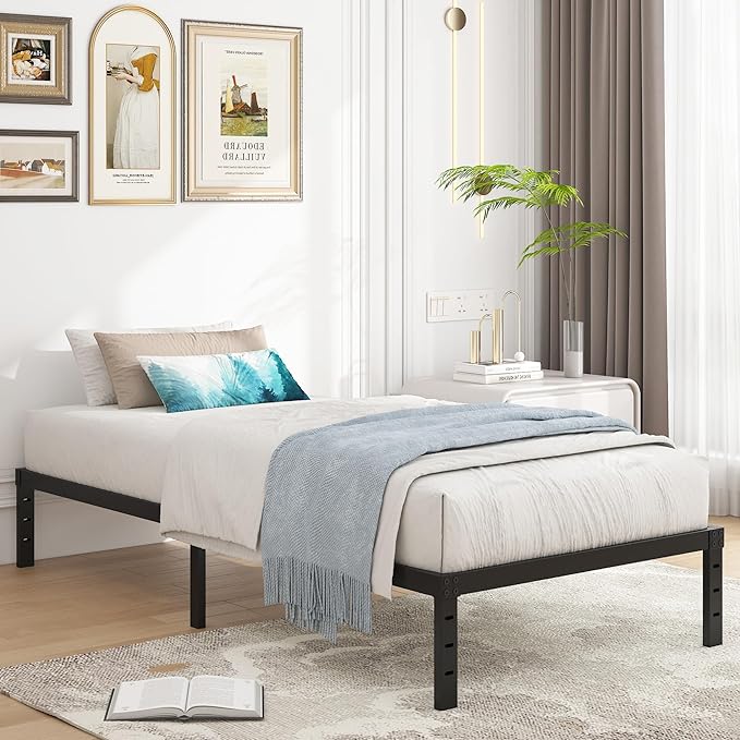 12 Inch Twin Bed Frames, Heavy Duty Metal Bed Frame Twin Size, No Box Spring - Image 6
