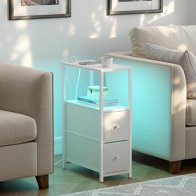 TUTOTAK Small Narrow LED End Table - Image 4