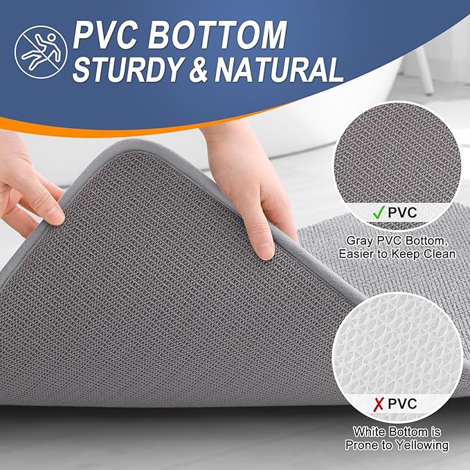 OLANLY Thick Memory Foam Bath Mat Rug 70x24, Extra Soft Absorbent Bathroom Rug - Image 4