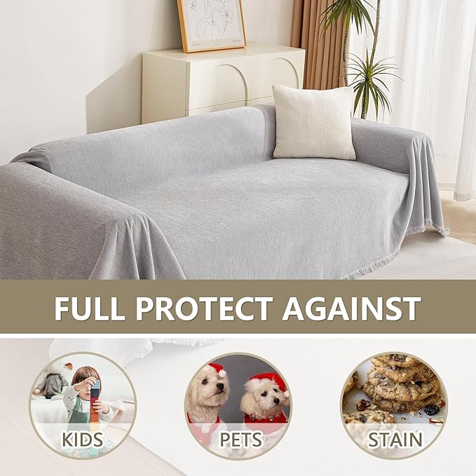 MYSKY HOME Sofa Cover for Dogs, Washable Boho Couch Cover Blanket, Thick - Image 4
