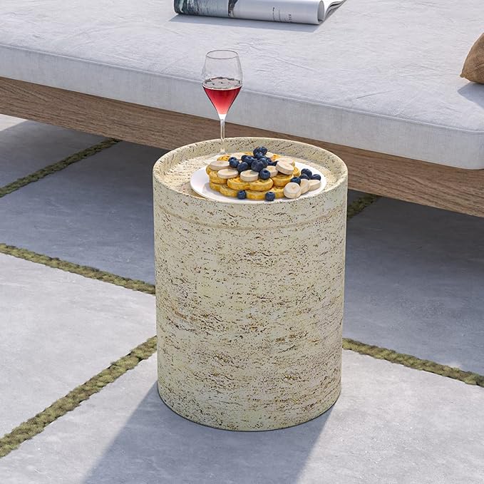 COSIEST 2 Pieces Outdoor Side Table, Lightweight Accent Table - Image 2