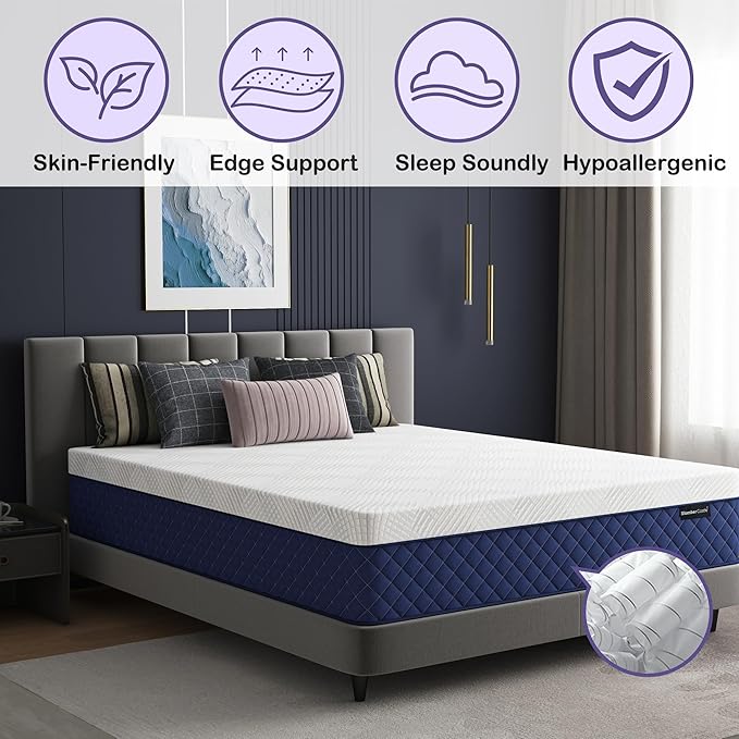 Queen Mattresses, 14 Inch Hybrid Queen Mattress in a Box, Memory Foam and - Image 7