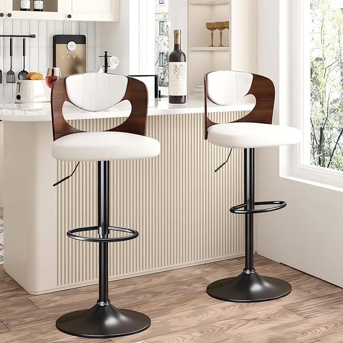 VECELO BarStools Set of 4, Kitchen Island Stools - Image 3