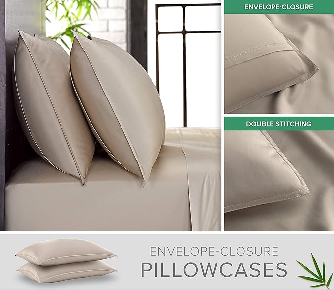 Queen Sheets by Pure Bamboo, Genuine 100% Organic Viscose Derived from Bamboo - Image 3