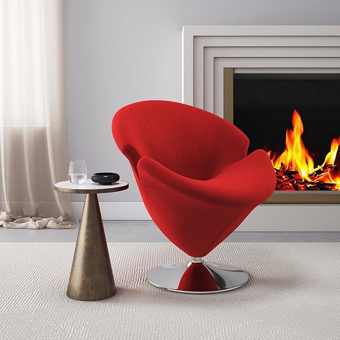 Manhattan Comfort Tulip Swivel Accent Chair Set of 2 - Image 2