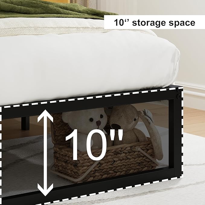 EMODA 12 Inch Twin Bed Frames No Box Spring Needed, Heavy Duty Metal Twin - Image 5