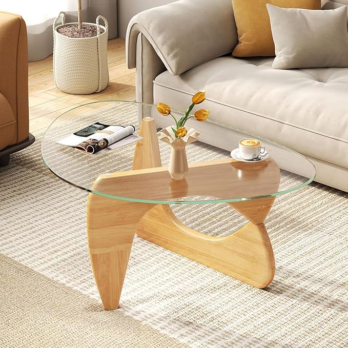 Mid Century Modern Glass Coffee Table, Small Coffee Table - Image 7