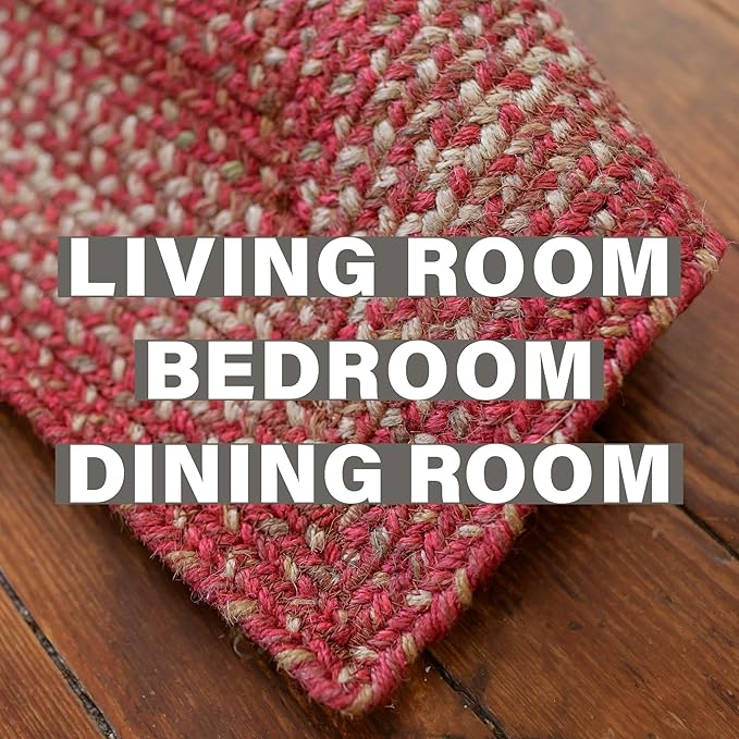 Homespice Apple Pie Jute Red 6x9' Braided Rug - Image 8