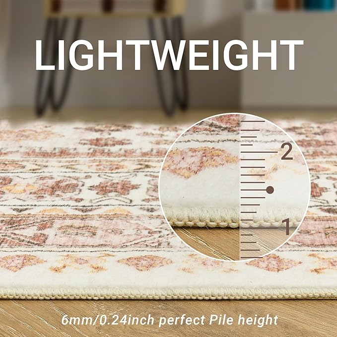 zesthome 8x10 Area Rugs for Living Room, Non-Slip Backing Washable Rugs - Image 5
