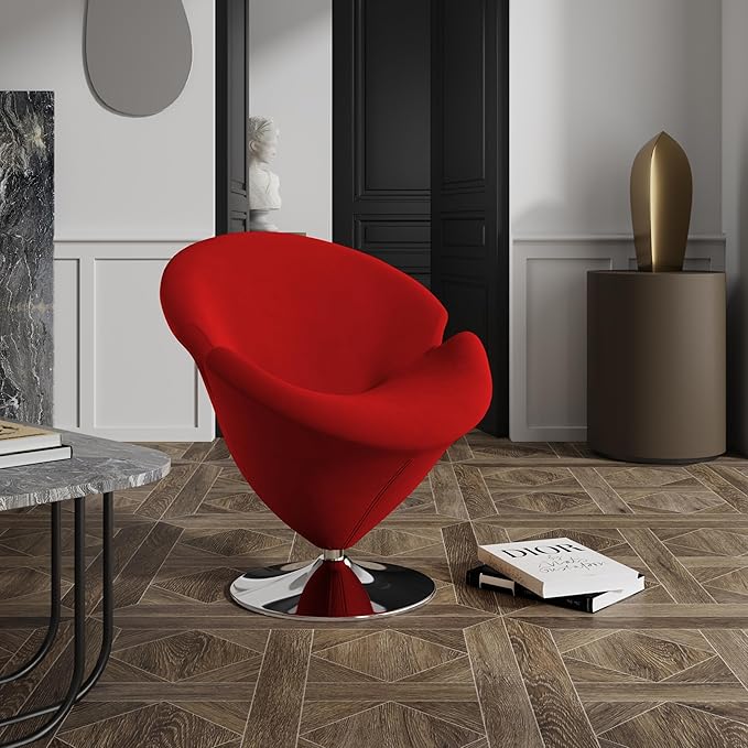 Manhattan Comfort Tulip Swivel Accent Chair Set of 2 - Image 4