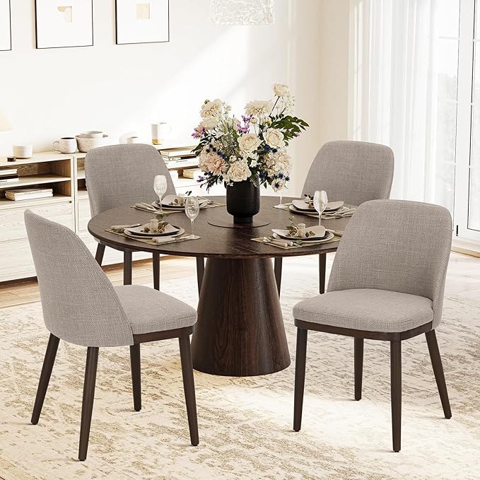 COLAMY Upholstered Dining Chairs Set of 4, Modern Kitchen Chairs by COLAMYINC
