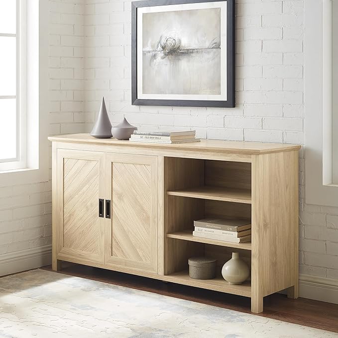 Walker Edison Modern Wood Grooved Buffet Sideboard - Image 7