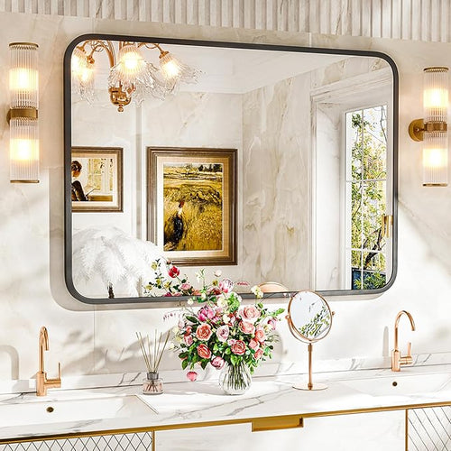 22"×30" Bathroom Mirror for Wall, Modern Bathroom Vanity Mirror by Unknown