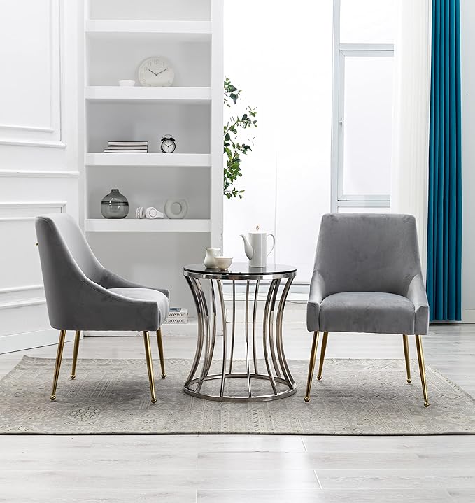 Velvet Dining Chairs, Furniture Collection Modern Contemporary Upholstered - Image 6